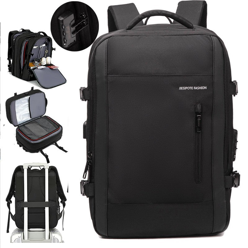 Mochila unissex (grande capacidade, bloqueio de combinação, resistente à água) - Shopp Brasil