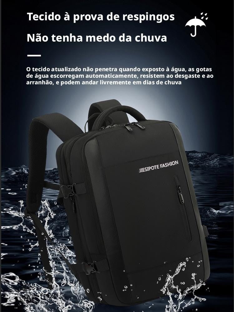 Mochila unissex (grande capacidade, bloqueio de combinação, resistente à água) - Shopp Brasil