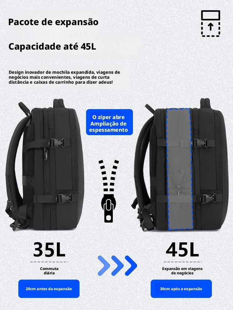Mochila unissex (grande capacidade, bloqueio de combinação, resistente à água) - Shopp Brasil