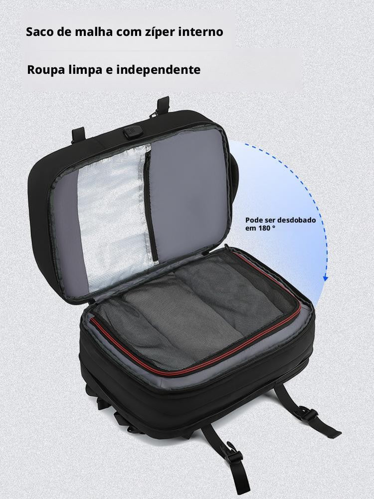 Mochila unissex (grande capacidade, bloqueio de combinação, resistente à água) - Shopp Brasil