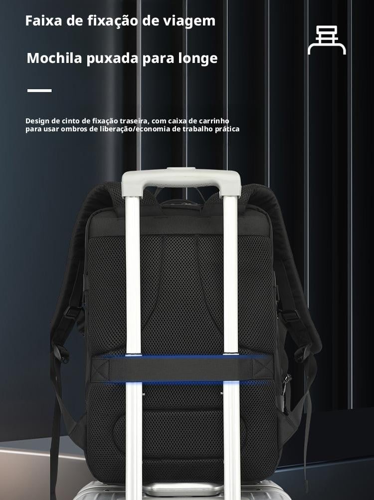 Mochila unissex (grande capacidade, bloqueio de combinação, resistente à água) - Shopp Brasil