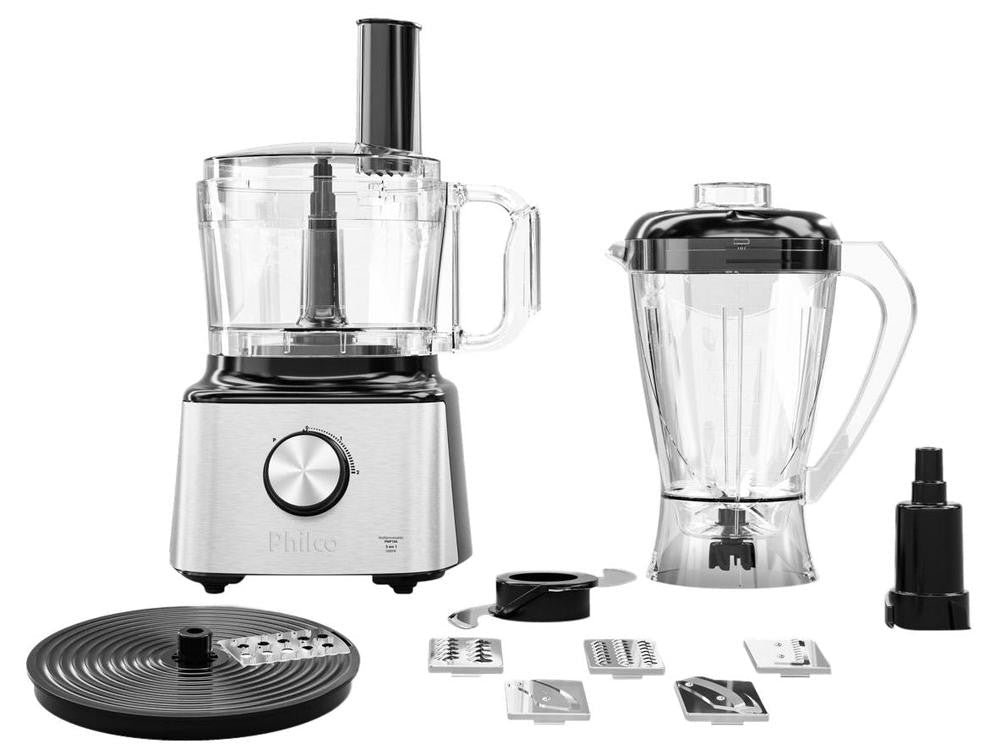 Multi Processador de Alimentos Philco 1000W Preto PMP10A 7 Funções - 127V - Shopp Brasil