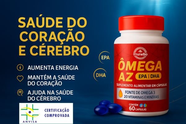 Ômega 3 Multivitamínico A - Z - 20 Vitaminas e Minerais + EPA DHA 1400 mg - 60 Caps - Shopp Brasil