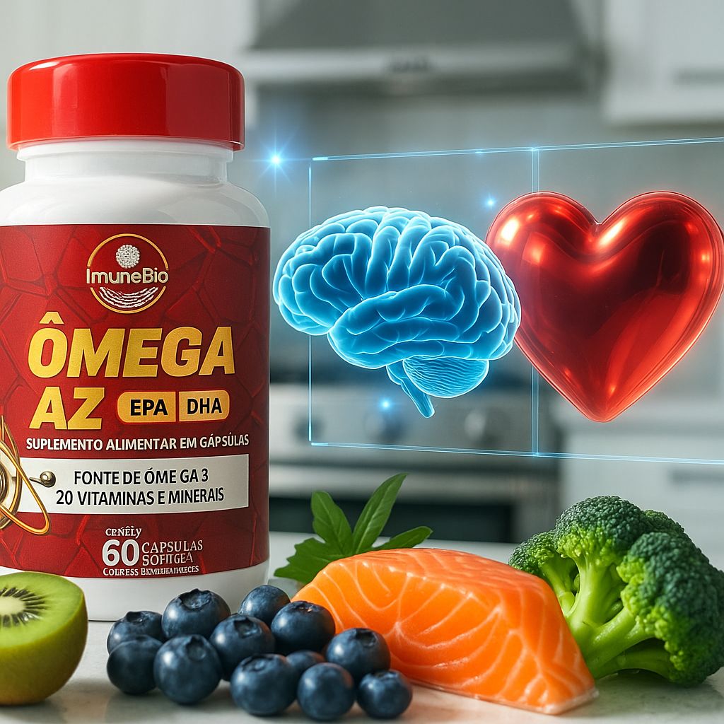 Ômega 3 Multivitamínico A - Z - 20 Vitaminas e Minerais + EPA DHA 1400 mg - 60 Caps - Shopp Brasil