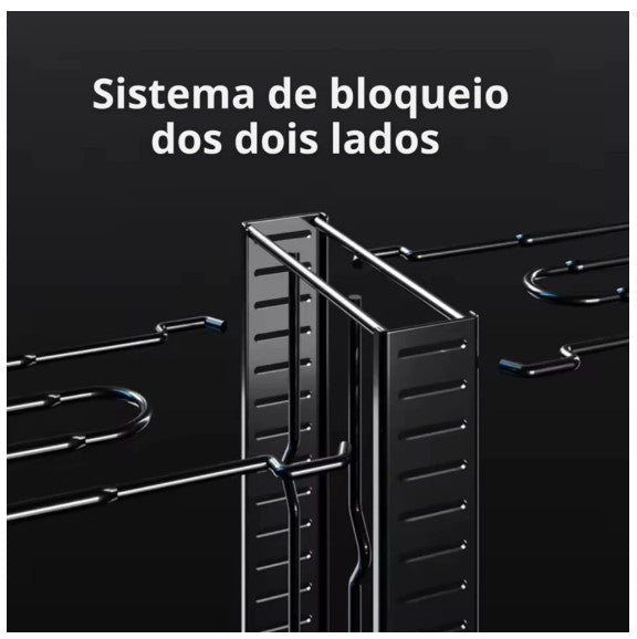 Organizador de Panelas Armário Suporte Ajustável. - Shopp Brasil