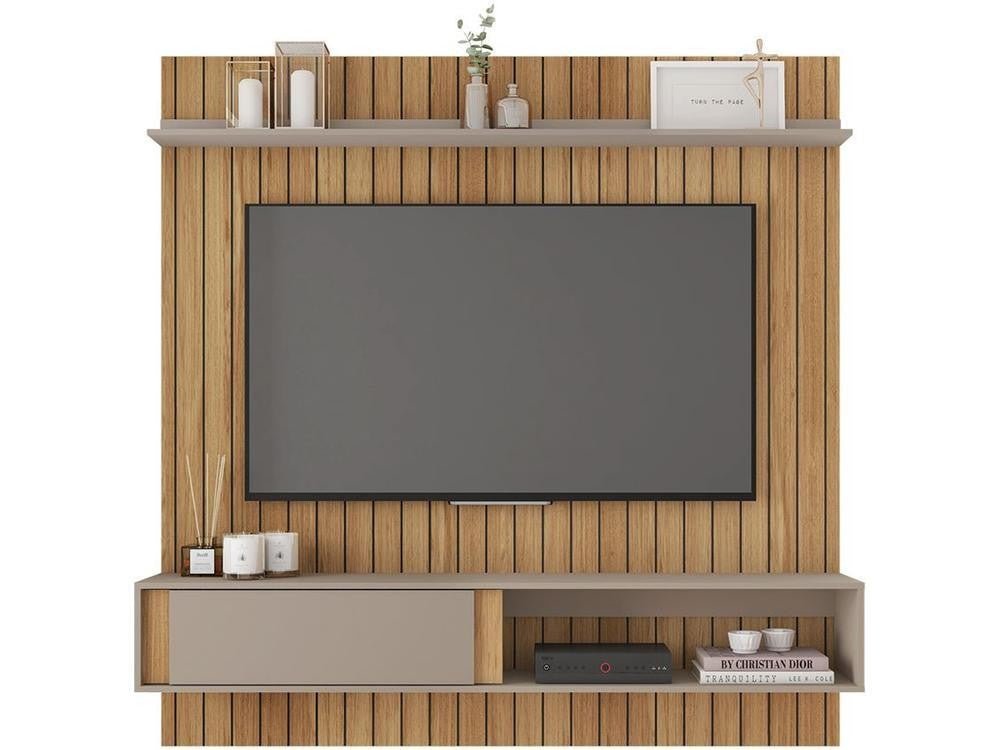 Painel para TV até 65" Caemmun Boreal 1.8 1 Prateleira - Shopp Brasil