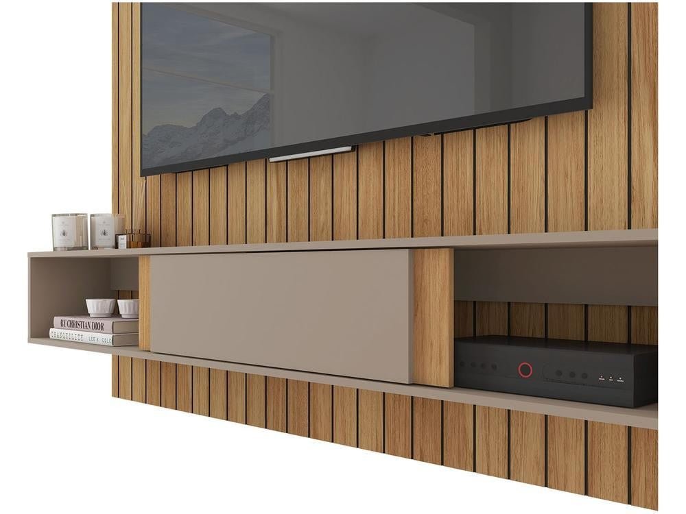Painel para TV até 65" Caemmun Boreal 1.8 1 Prateleira - Shopp Brasil