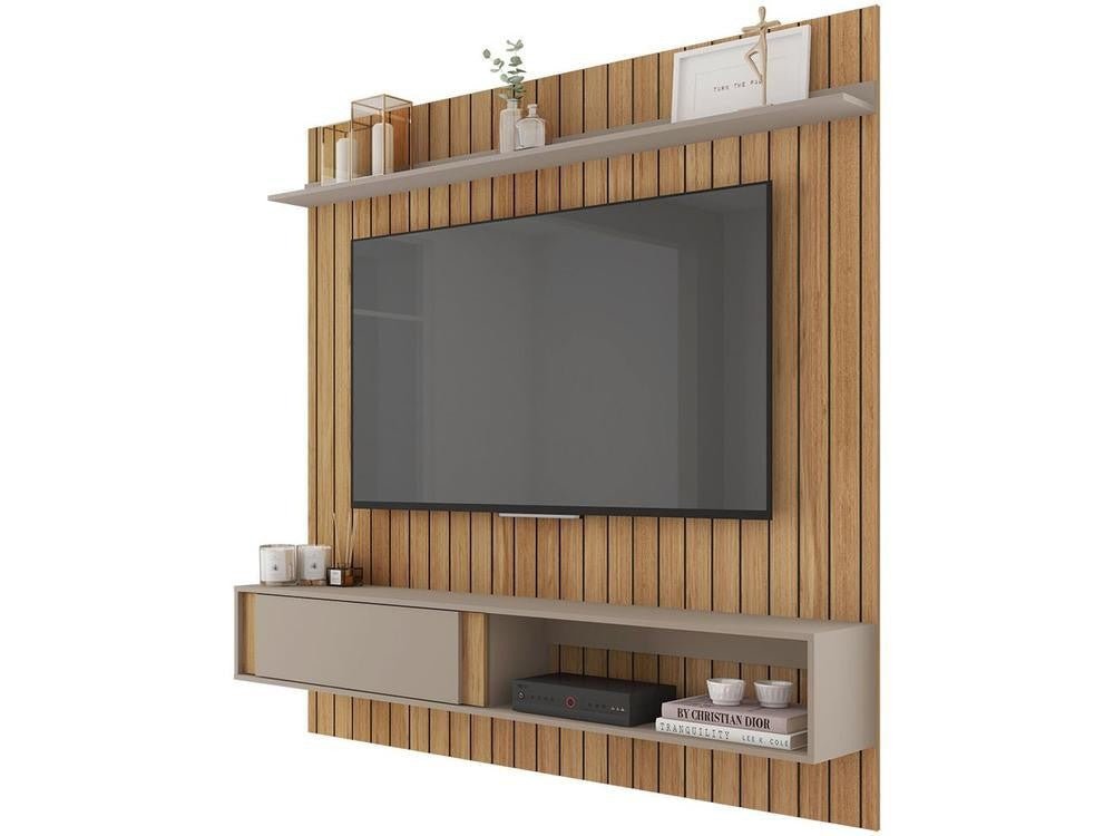 Painel para TV até 65" Caemmun Boreal 1.8 1 Prateleira - Shopp Brasil