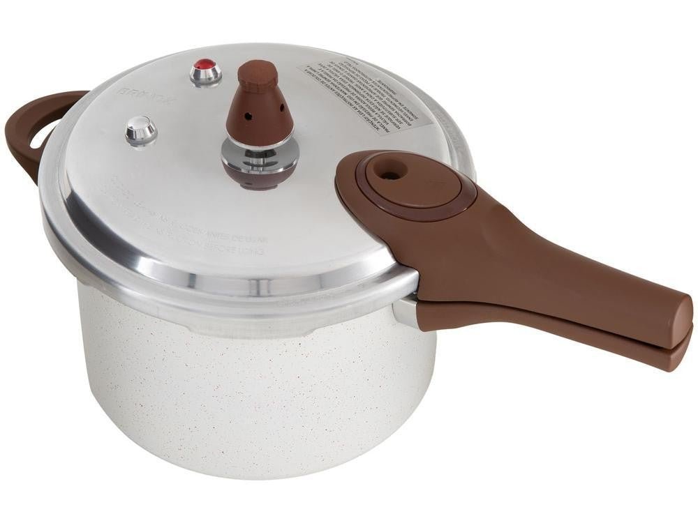 Panela de Pressão Brinox 4,2L Bege Baunilha - Shopp Brasil