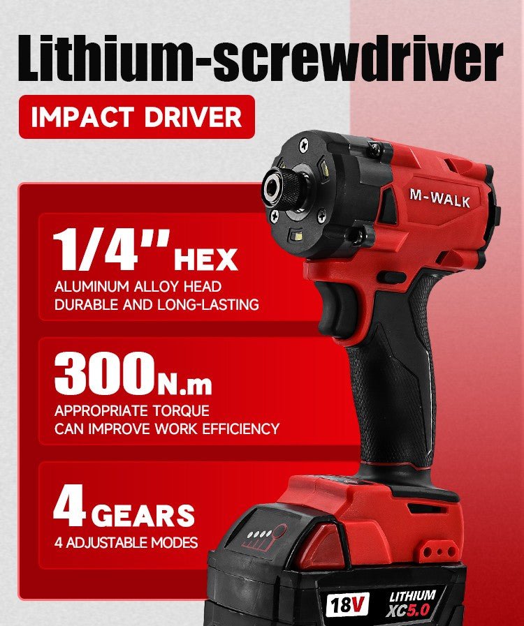 Parafusadeira Elétrica M - WALK Sem Escovas para Bateria M 18V, 300N.M. - Shopp Brasil