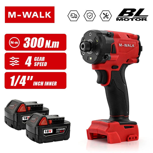 Parafusadeira Elétrica M - WALK Sem Escovas para Bateria M 18V, 300N.M. - Shopp Brasil