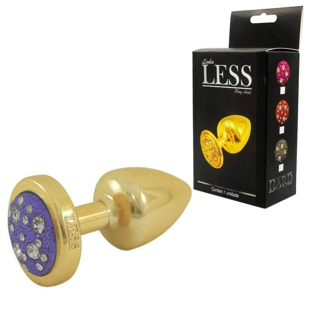 Plug Less em ABS Rosa com Pedra Ornamental - HARD - Shopp Brasil