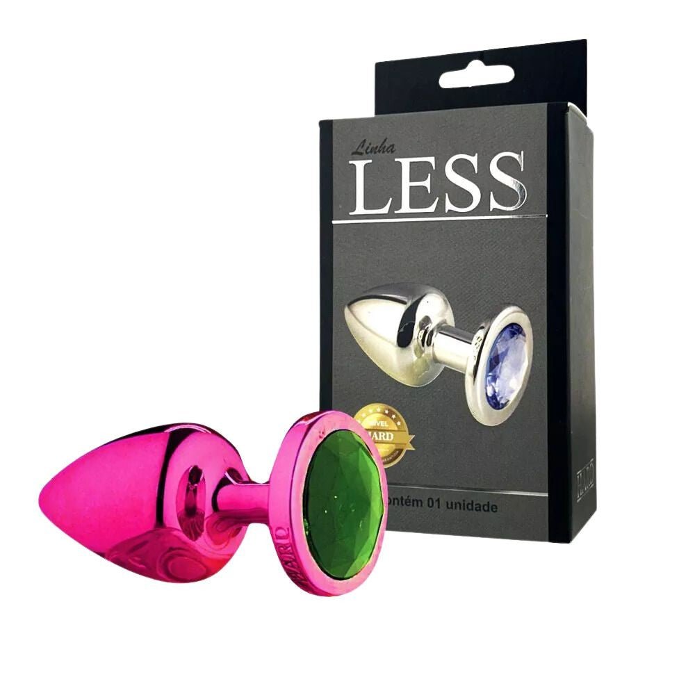 Plug Less em ABS Rosa com Pedra Ornamental - HARD - Shopp Brasil