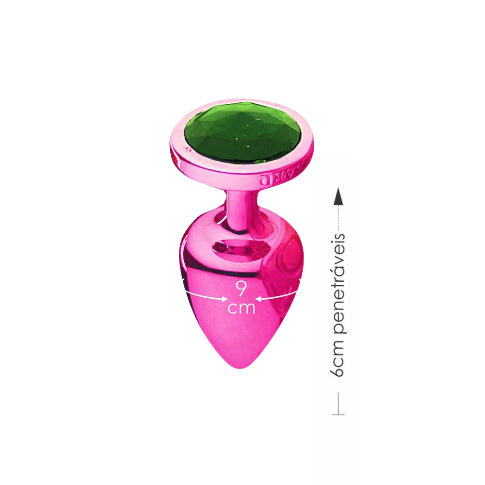 Plug Less em ABS Rosa com Pedra Ornamental - HARD - Shopp Brasil