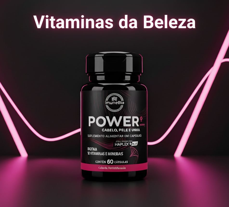 Power Mulher - Cabelo Pele Unha Premium - 18 Vitaminas e Minerais - 60 Caps - Shopp Brasil