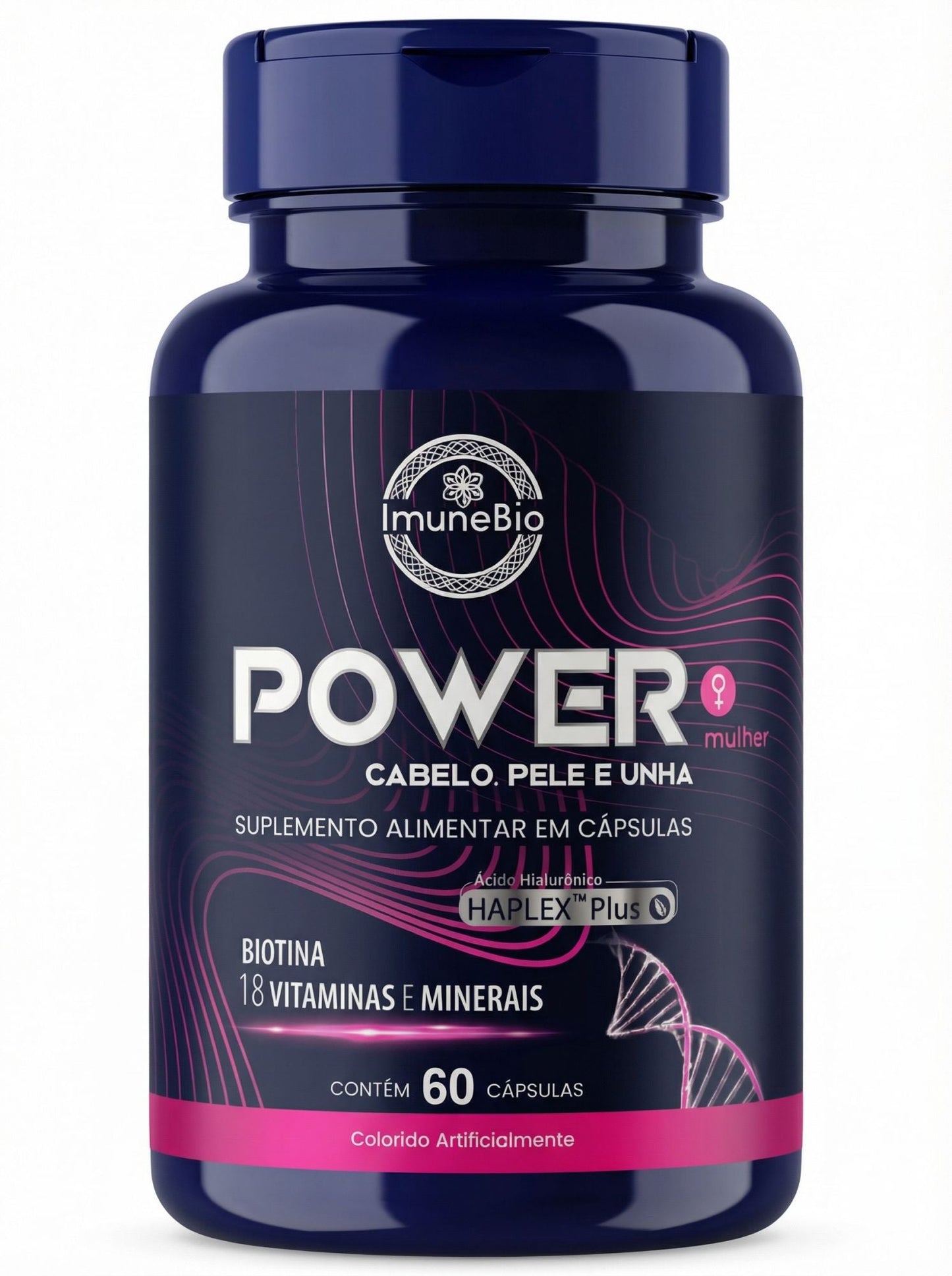 Power Mulher - Cabelo Pele Unha Premium - 18 Vitaminas e Minerais - 60 Caps - Shopp Brasil