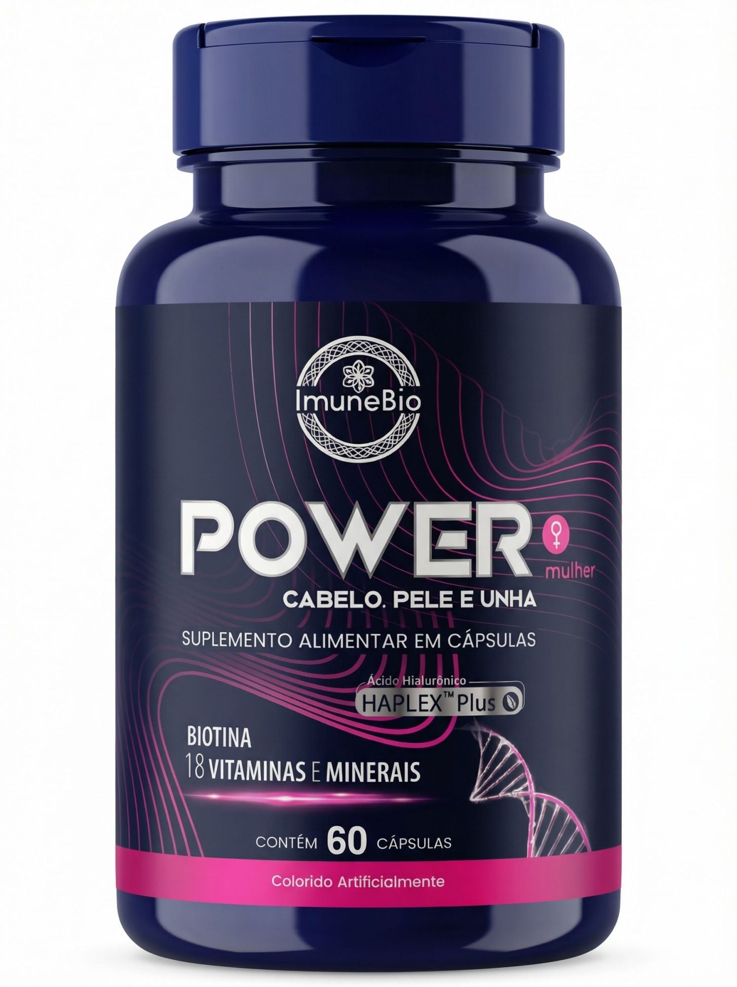Power Mulher - Cabelo Pele Unha Premium - 18 Vitaminas e Minerais - 60 Caps - Shopp Brasil