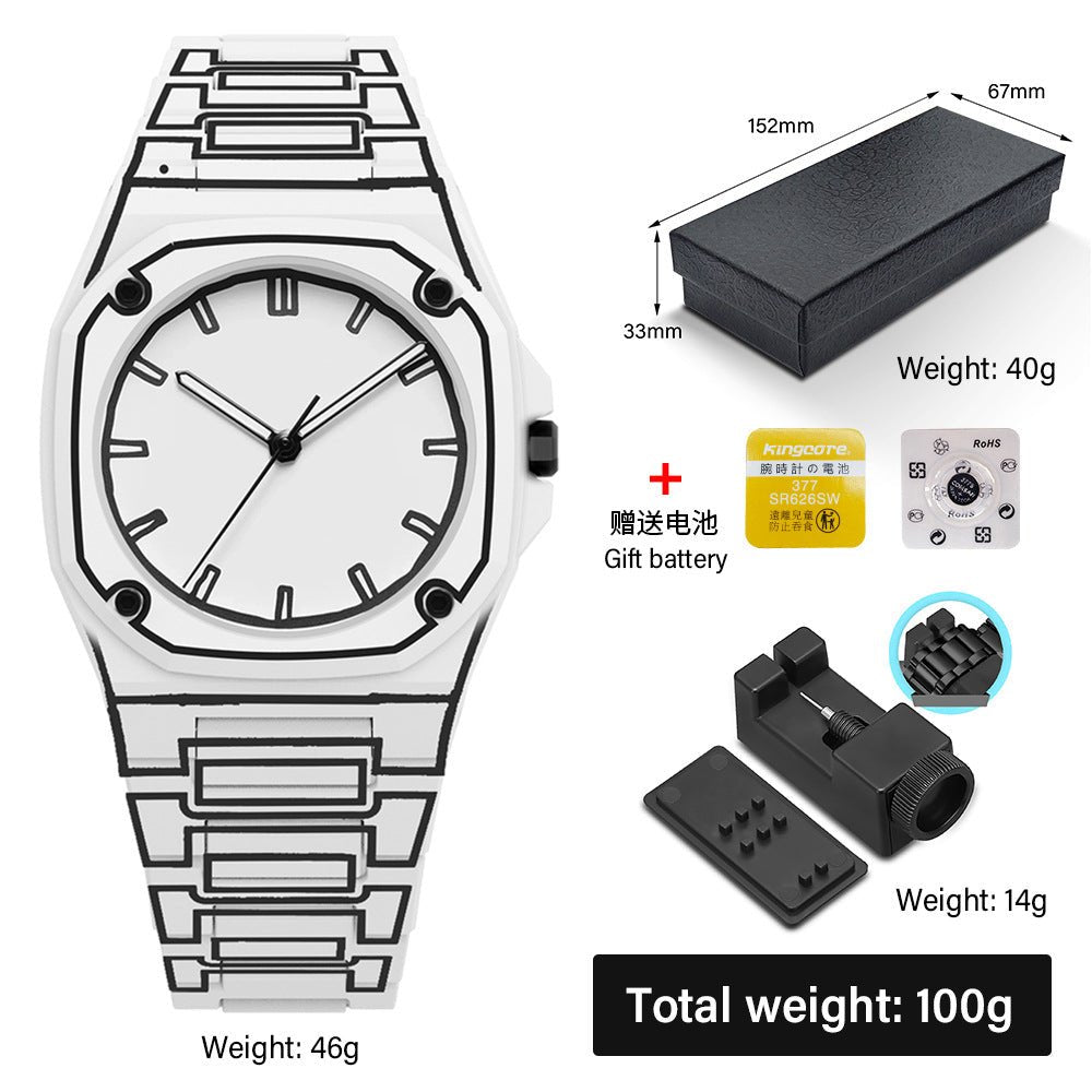 Relógio de quartzo masculino de plástico - Shopp Brasil
