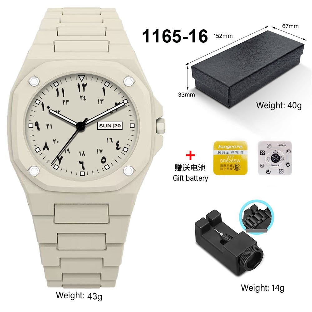 Relógio de quartzo masculino de plástico - Shopp Brasil