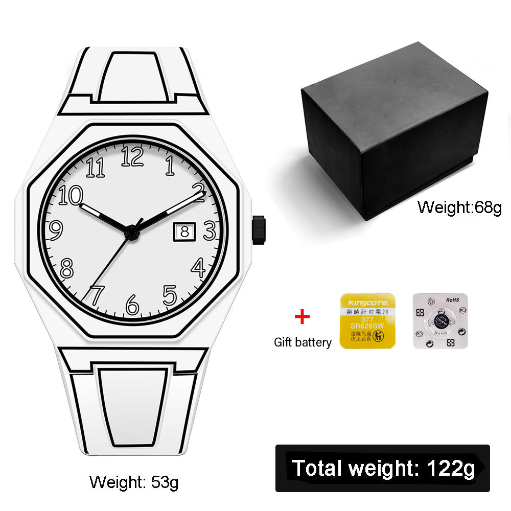 Relógio de quartzo masculino de plástico - Shopp Brasil