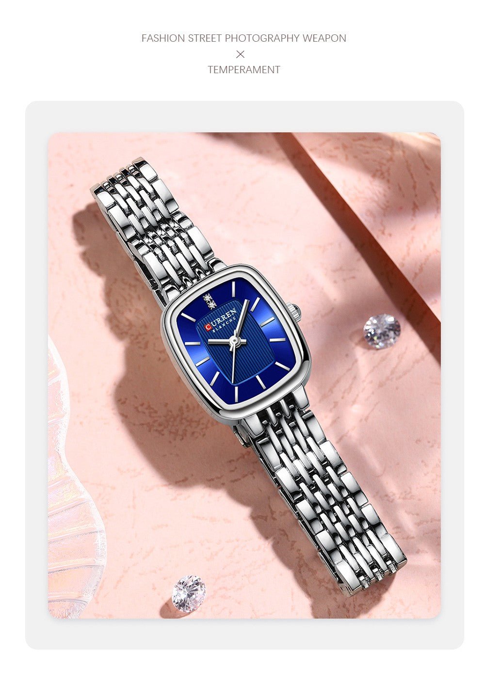 Relógio Feminino Quadrado Curren. - Shopp Brasil