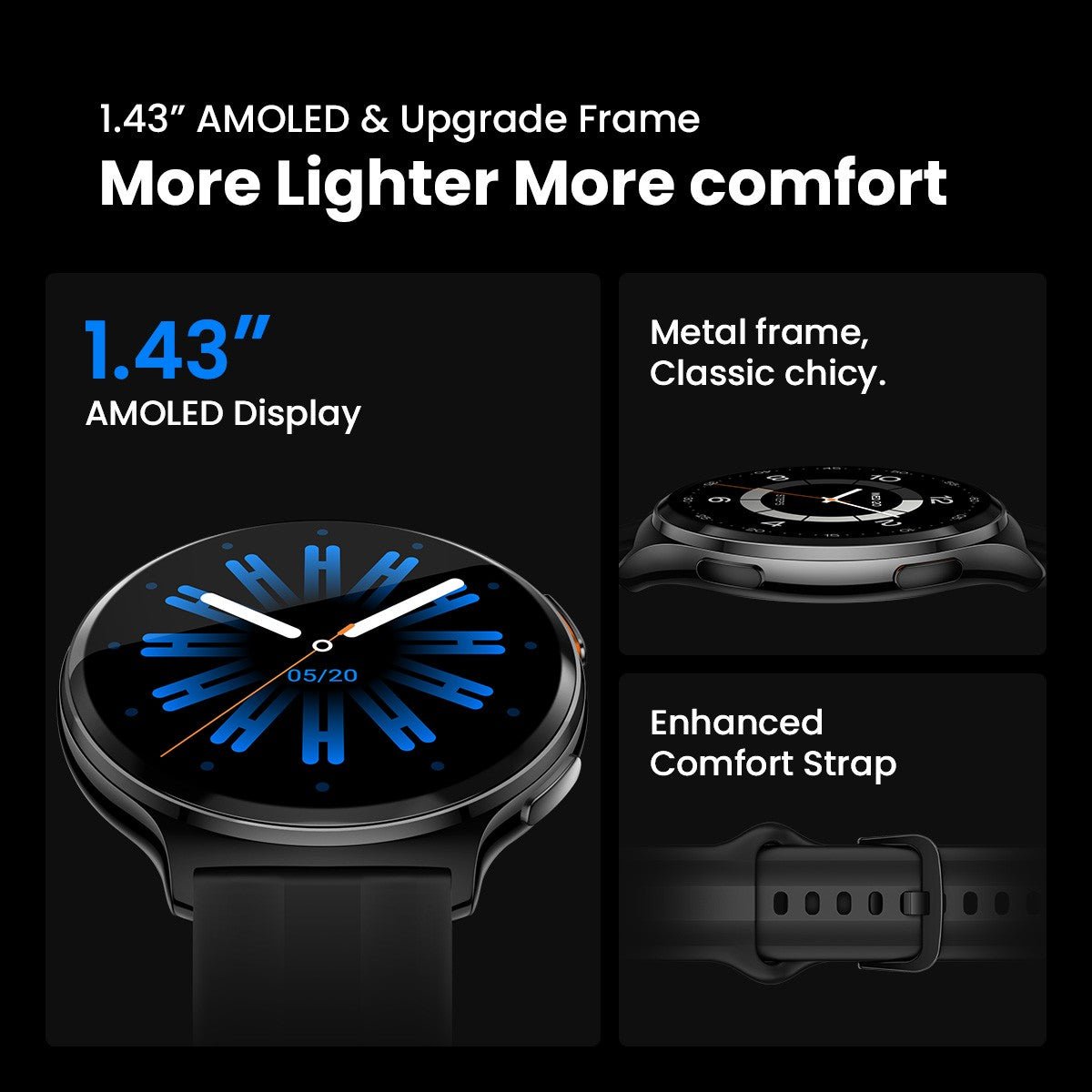 Relogio inteligente HAYLOU Solar Lite 2 AMOLED 24h Monitoramento de Saúde - Shopp Brasil