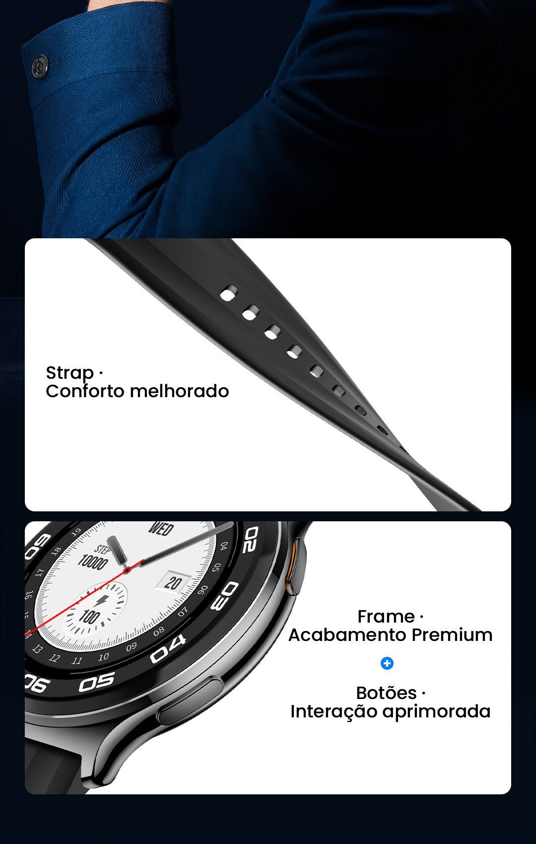Relogio inteligente HAYLOU Solar Lite 2 AMOLED 24h Monitoramento de Saúde - Shopp Brasil