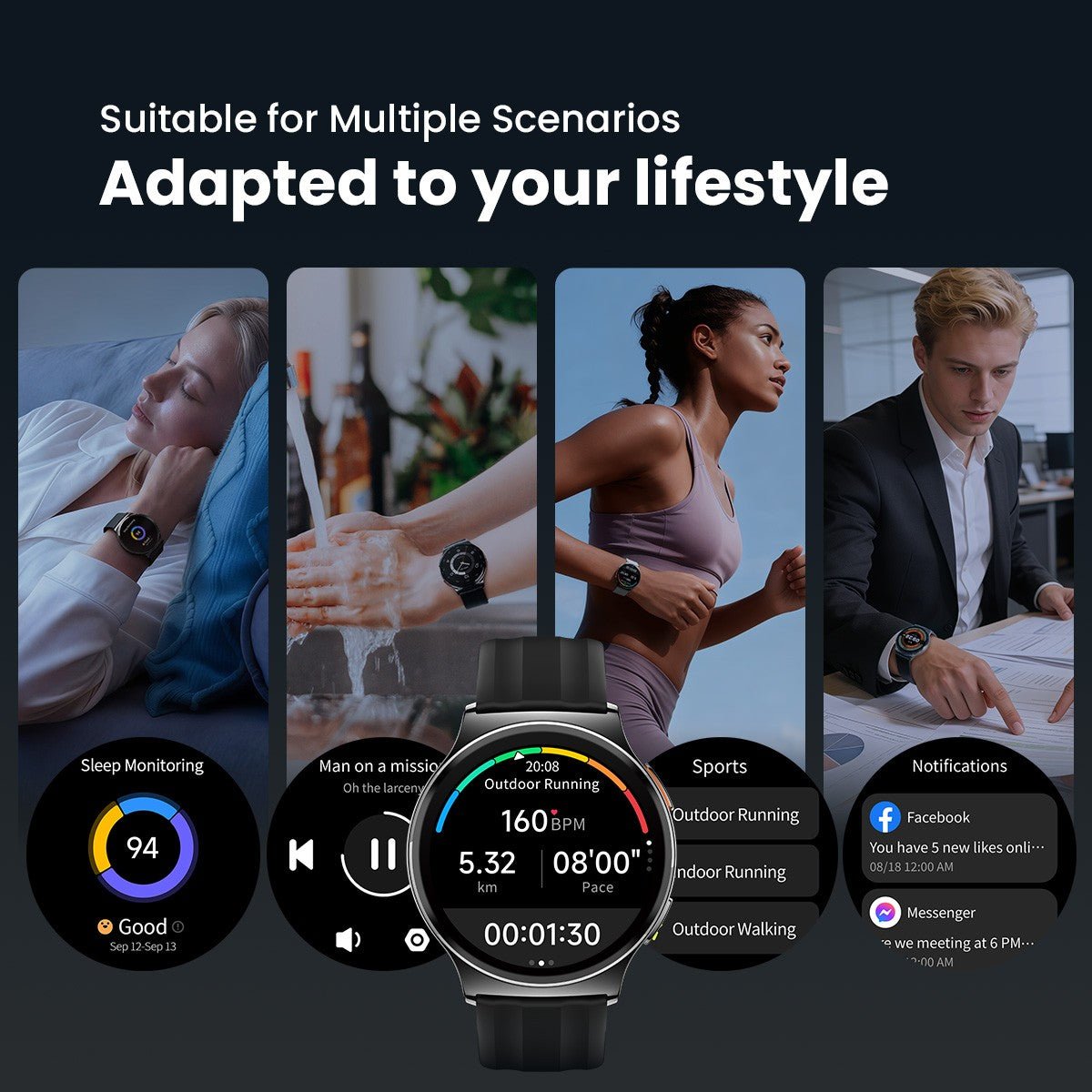 Relogio inteligente HAYLOU Solar Lite 2 AMOLED 24h Monitoramento de Saúde - Shopp Brasil
