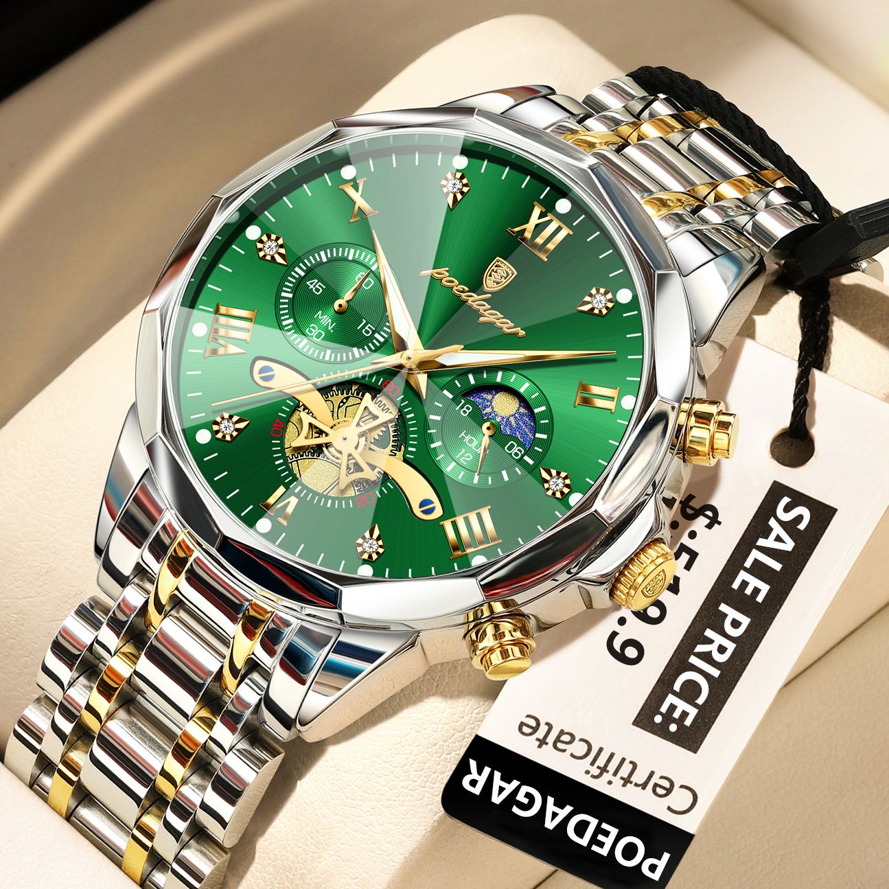 Relógio Masculino Luxuoso Marca Poedagar. - Shopp Brasil