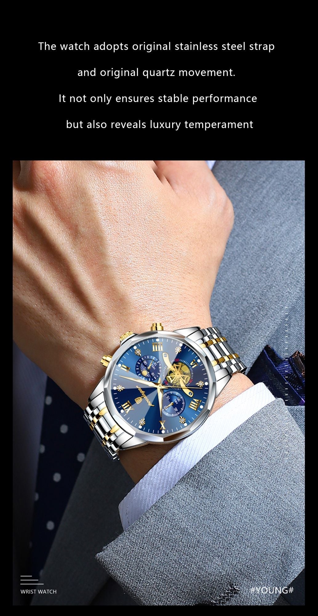 Relógio Masculino Luxuoso Marca Poedagar. - Shopp Brasil