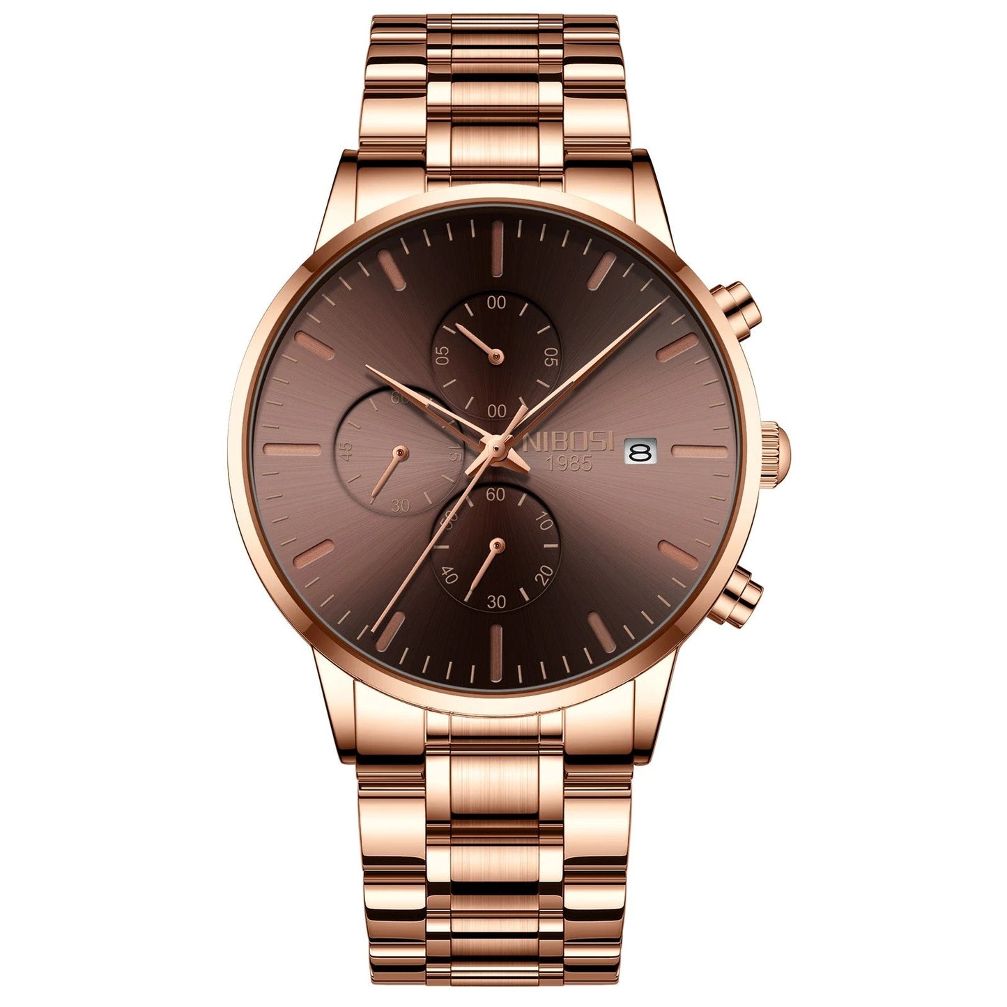 Relogio Masculino Nibosi Luxo. Presenteie Seu Amor. - Shopp Brasil