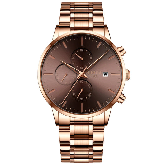 Relogio Masculino Nibosi Luxo. Presenteie Seu Amor. - Shopp Brasil
