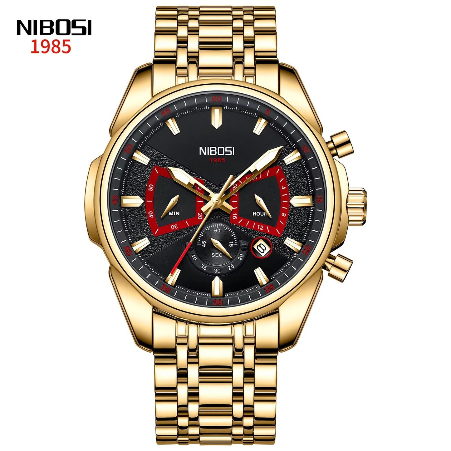 Relogio Masculino Nibosi Luxo. Presenteie Seu Amor. - Shopp Brasil