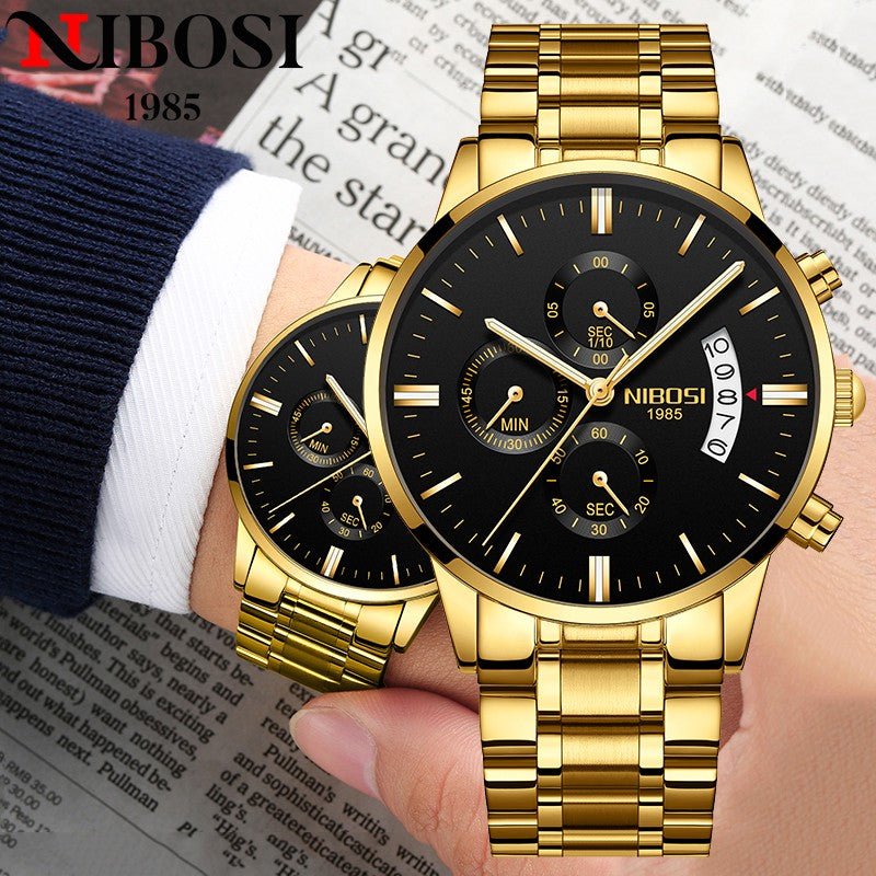 Relogio Masculino Nibosi Luxo. Presenteie Seu Amor. - Shopp Brasil