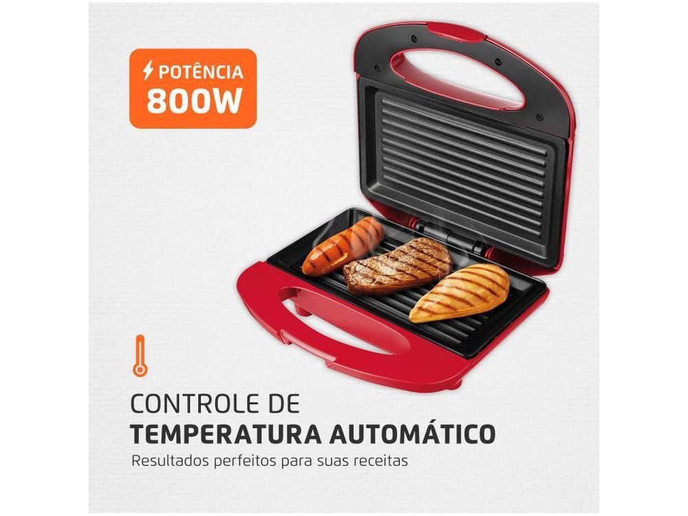 Sanduicheira Grill Mondial Premium S - 19 - 110V - Shopp Brasil
