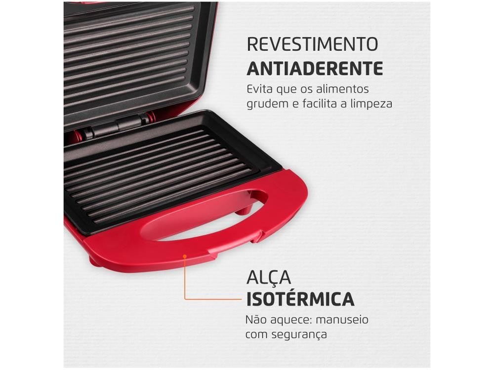 Sanduicheira Grill Mondial Premium S - 19 - 110V - Shopp Brasil