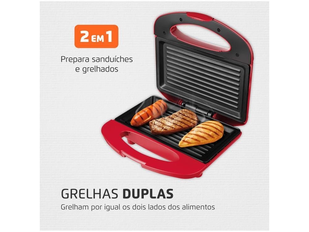 Sanduicheira Grill Mondial Premium S - 19 - 110V - Shopp Brasil