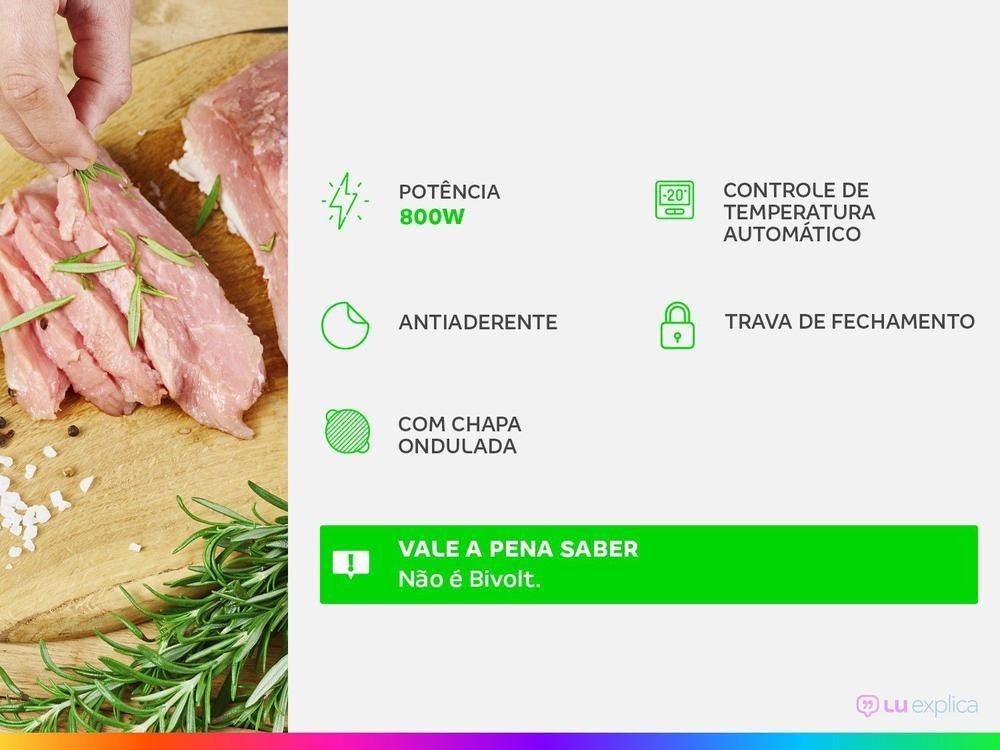 Sanduicheira Grill Mondial Premium S - 19 - 110V - Shopp Brasil