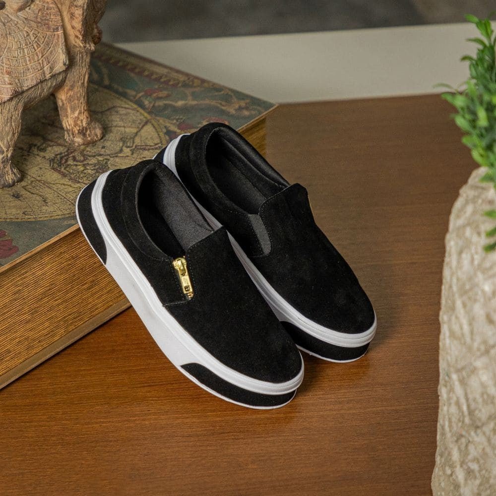 Sapato Camurça Feminino GuGi Com Sola Reta. - Shopp Brasil