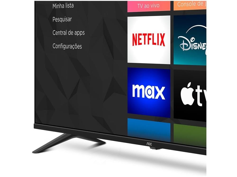 Smart TV 50" AOC 4K DLED 50U7045/78G Roku TV Quad Core 3 HDMI - Shopp Brasil