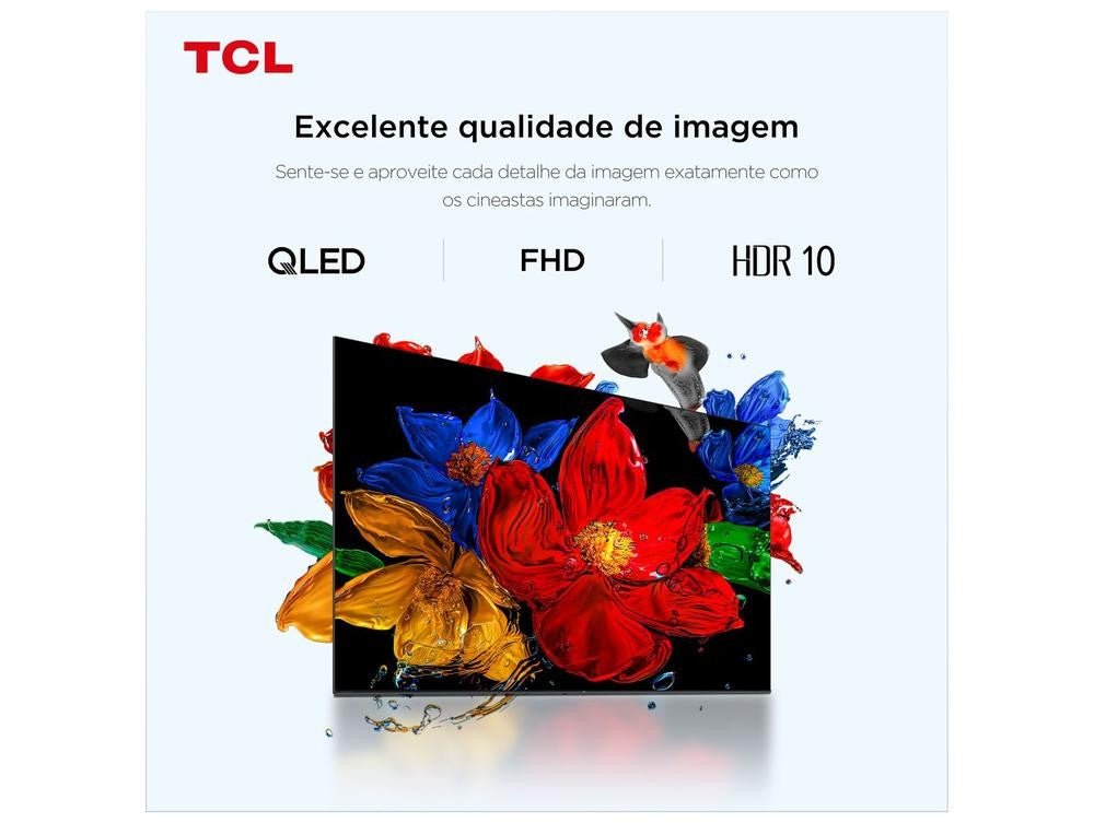 Smart TV TCL 40" Full HD QLED 40S5K com Google TV e 2 entradas HDMI. - Shopp Brasil