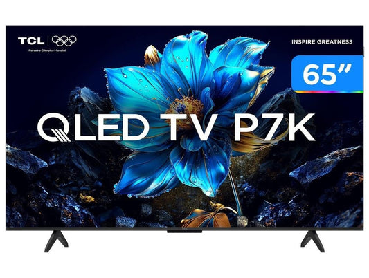 Smart TV TCL 65" 4K UHD QLED 65P7K Google TV AiPQ Google Assistente 3 HDMI 1 USB. - Shopp Brasil