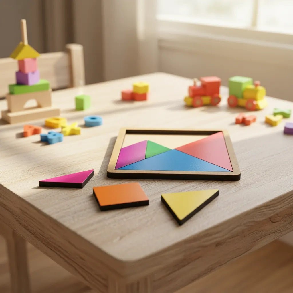 Tangram Brinquedo Educativo Infantil em Madeira Pedagógico Lúdico - Shopp Brasil