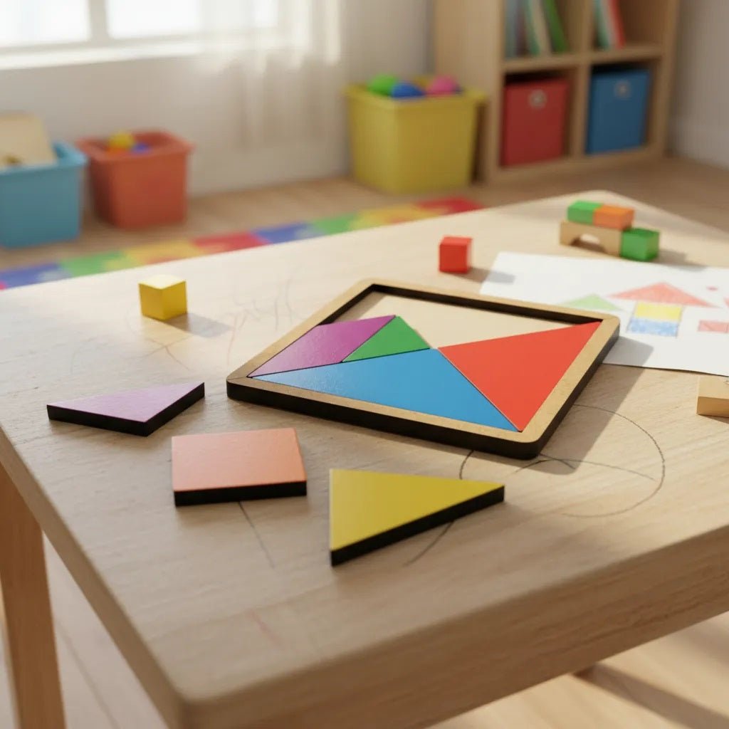 Tangram Brinquedo Educativo Infantil em Madeira Pedagógico Lúdico - Shopp Brasil