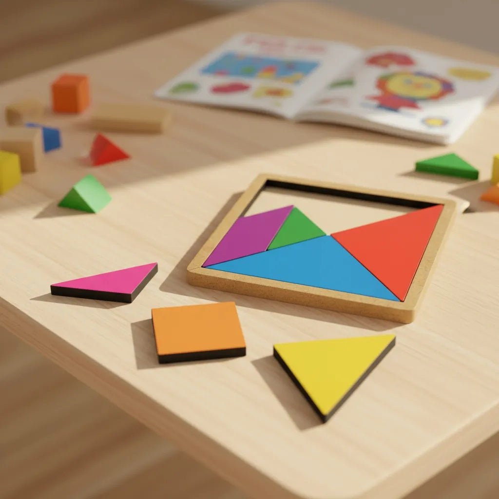 Tangram Brinquedo Educativo Infantil em Madeira Pedagógico Lúdico - Shopp Brasil