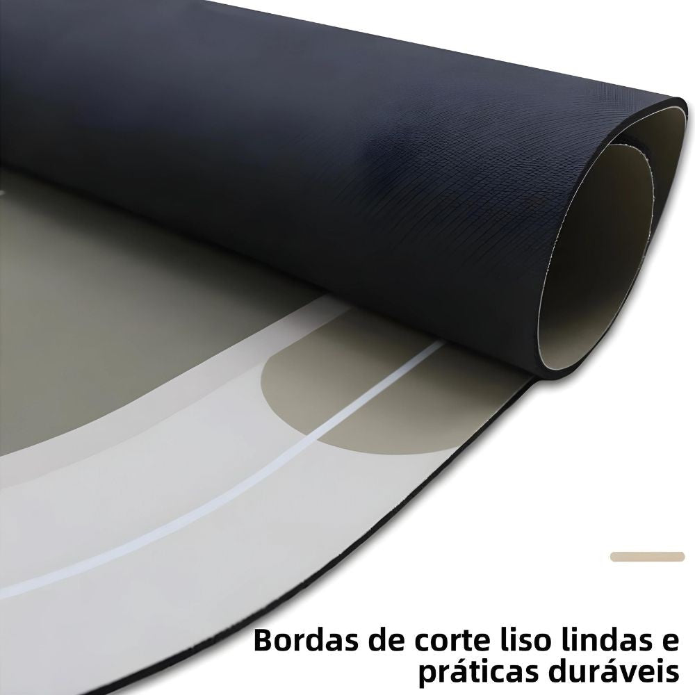 Tapete Oval Absorvente de Banheiro Secagem Rápida Antiderrapante - Shopp Brasil