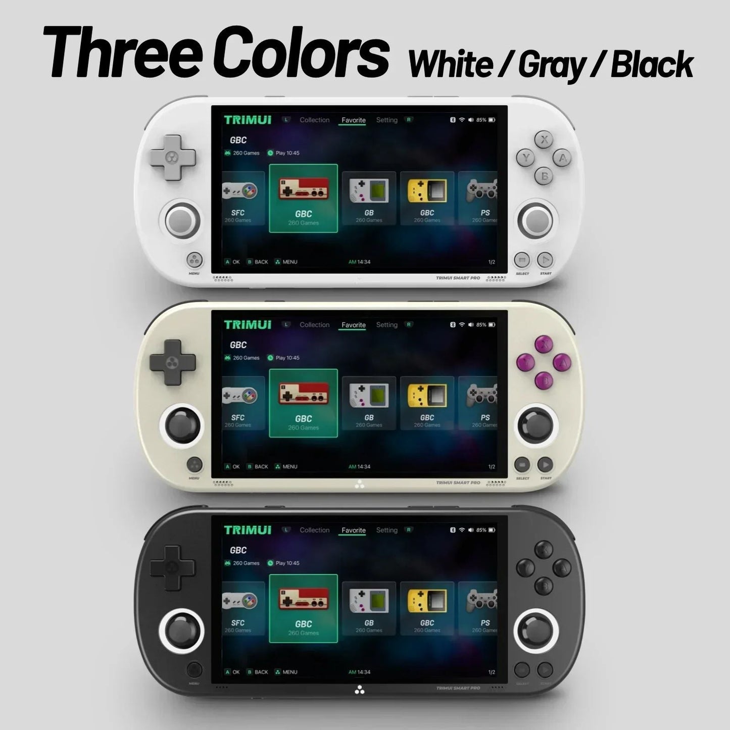 Trimui Smart Pro Console de jogos portátil 4.96" tela IPS Sistema Linux - Shopp Brasil